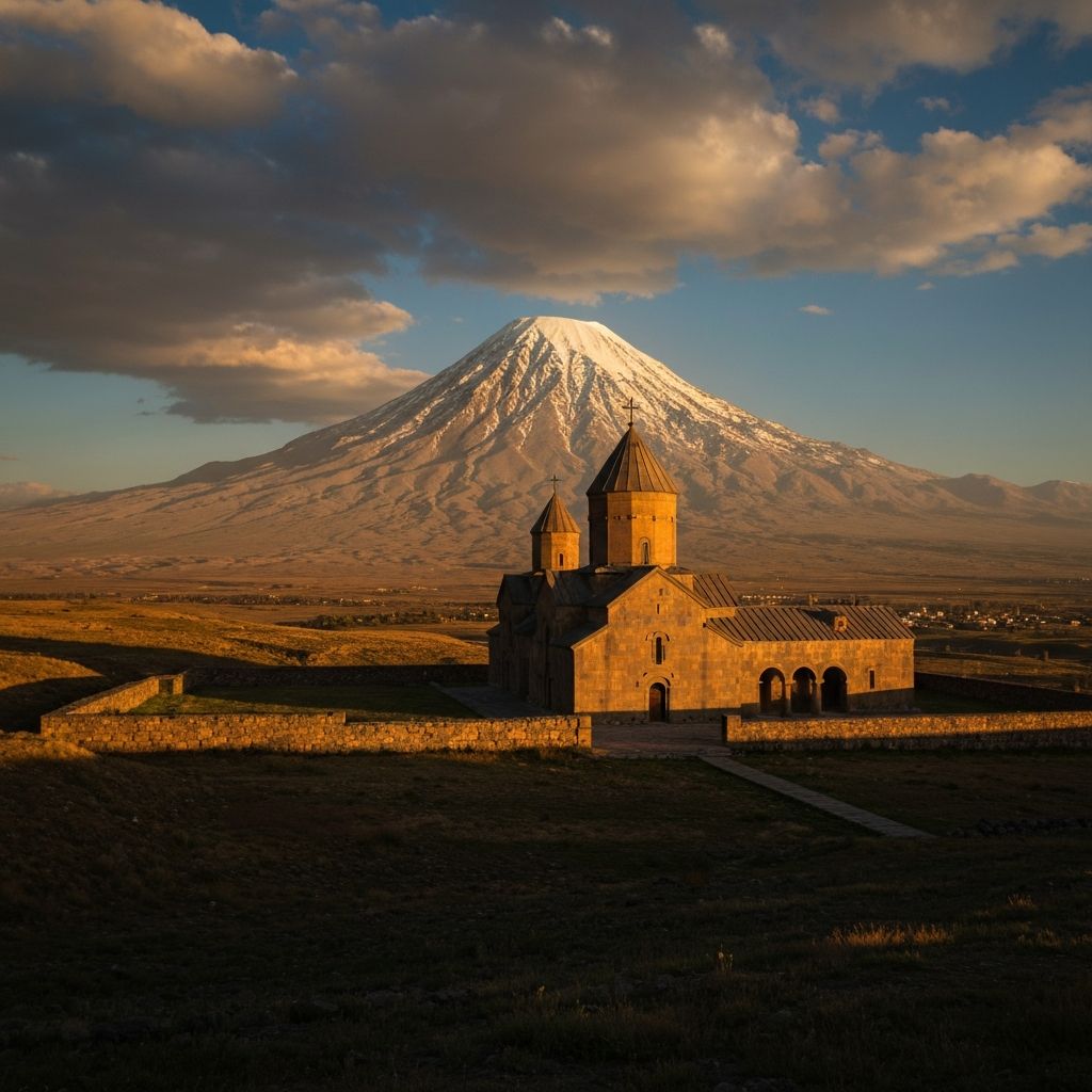 Mount Ararat and Armenian landscape